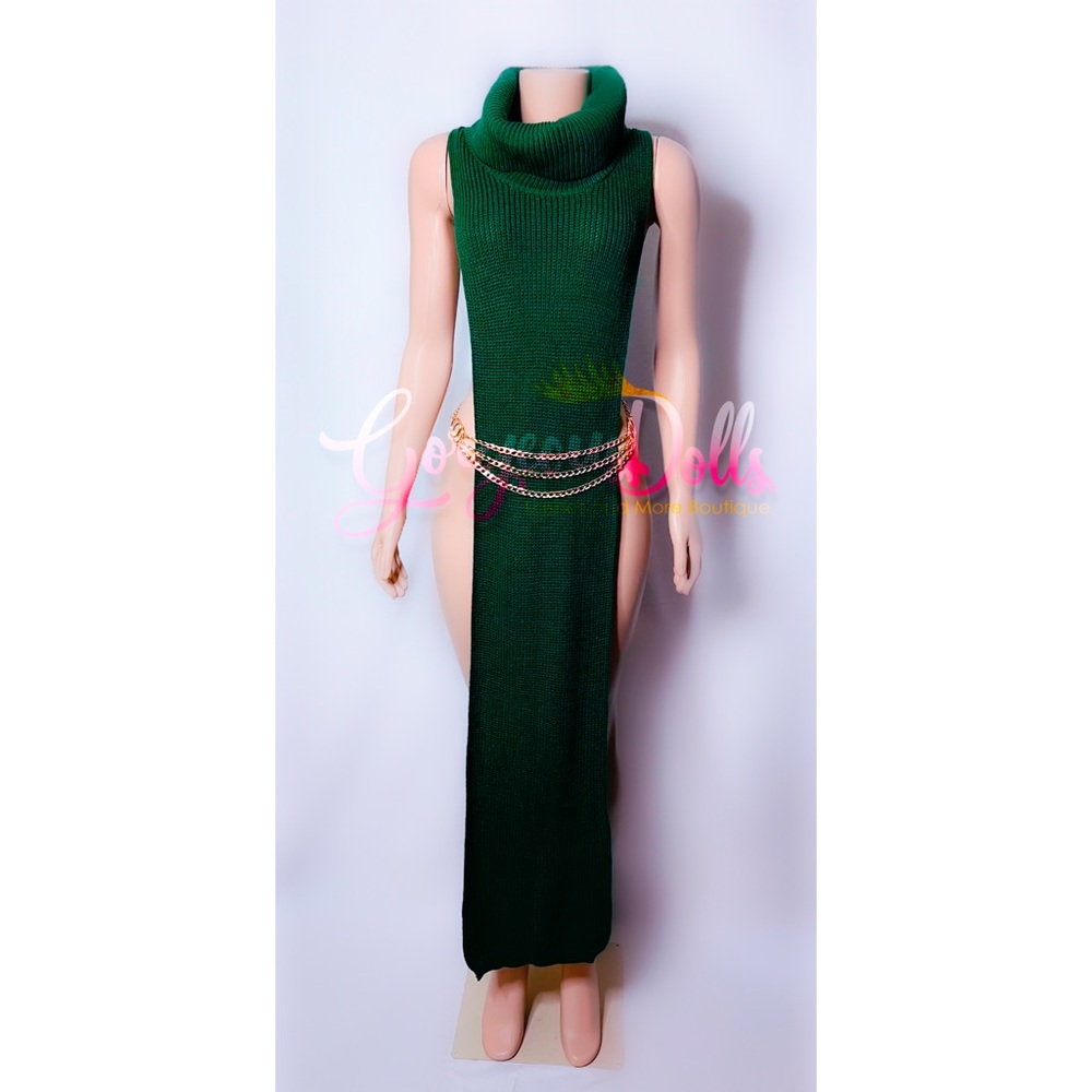 Gorgeous Dolls Mock Neck Slip Long Top